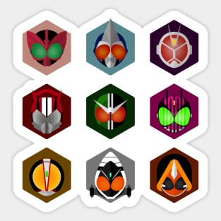 3x3 Kamen Riders Sticker